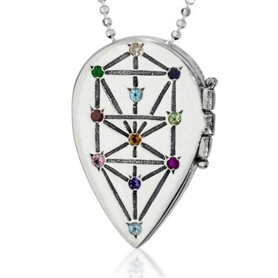 Tree of Life Kabbalah Locket Necklace by HaAri - HA'ARI JEWELRY Hand-crafted Kabbalah & Jewish jewelry